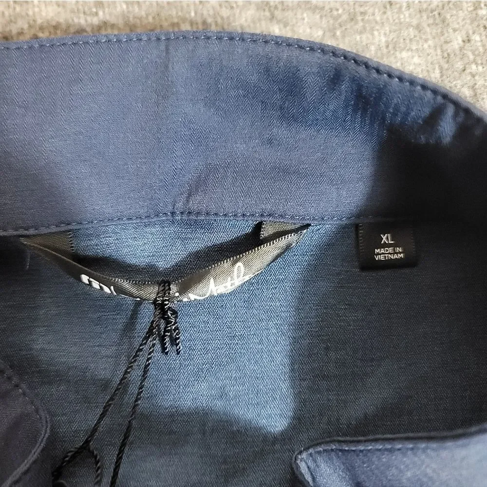 Travis Mathew Surfside Full Zip Jacket XL Vintage Indigo Stretch Golf TM1MU42